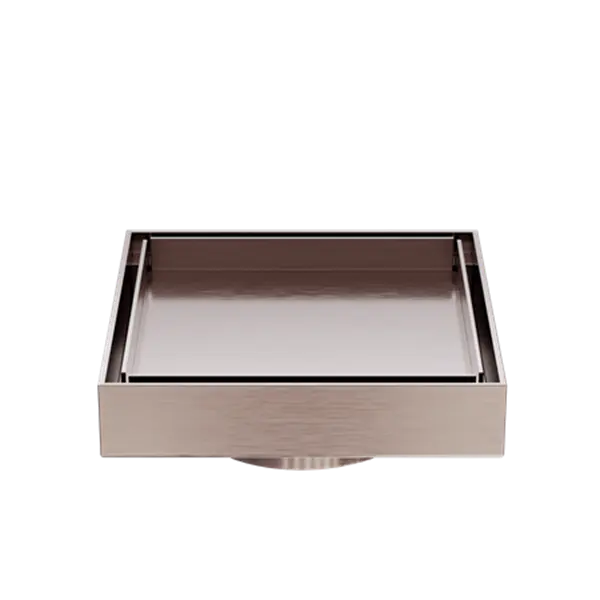 130MM SQUARE TILE INSERT FLOOR WASTE 50MM OUTLET MATTE BLACK / BRUSHED NICKEL / BRUSHED GOLD / GUN METAL / BRUSHED BRONZE -  - #tag1# - #tag2#- #variant#