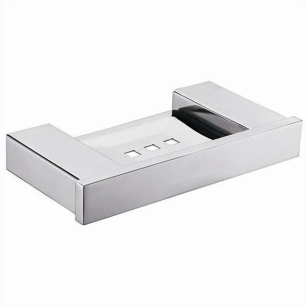 Square Wall Mounted Soap Tray Chrome (6403D-CH) - Zenithbath