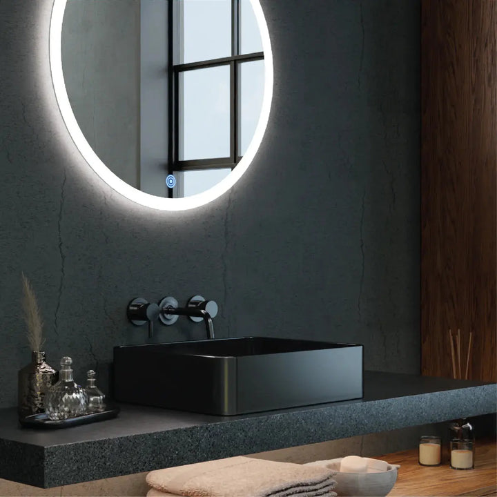 Round Titan LED Mirror With Demister 900mm - Zenithbath