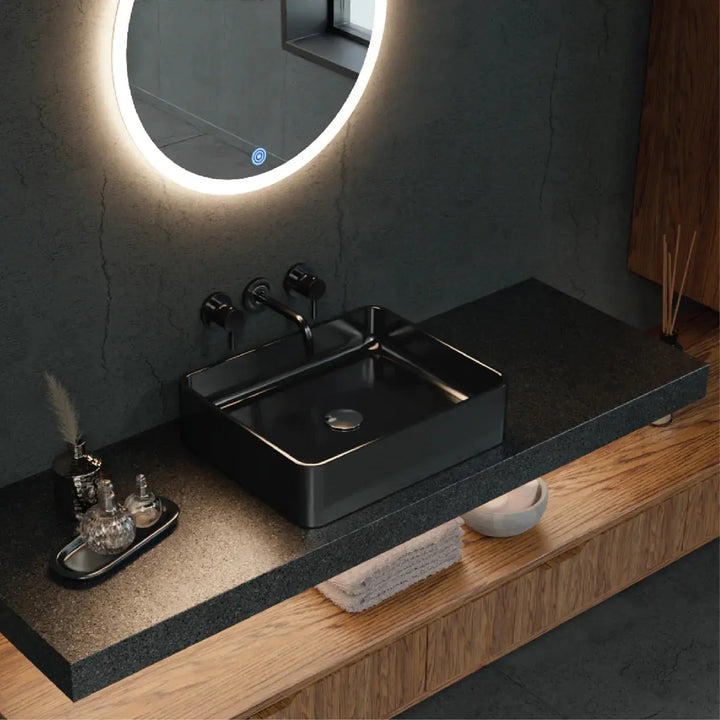 Round Titan LED Mirror With Demister 600mm - Zenithbath