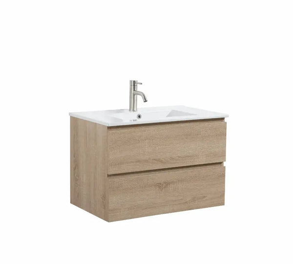 Builder's Range 600mm Wall Hung Plywood Vanity White Oak -  - #tag1# - #tag2#- #variant#