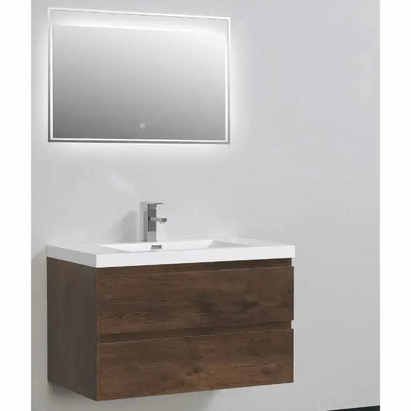 Builder's Range 900mm Wall Hung Vanity Rosewood -  - #tag1# - #tag2#- #variant#