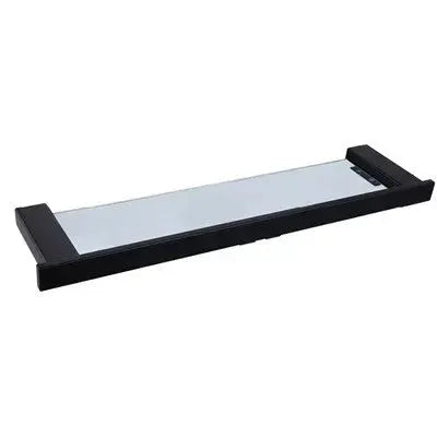 Cube Range Bathroom / Shower Glass Shelf Matte Black Finish - 600mm -  - #tag1# - #tag2#- #variant#