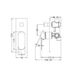 ECCO SHOWER MIXER WITH DIVERTER CHROME / MATTE BLACK -  - #tag1# - #tag2#- #variant#