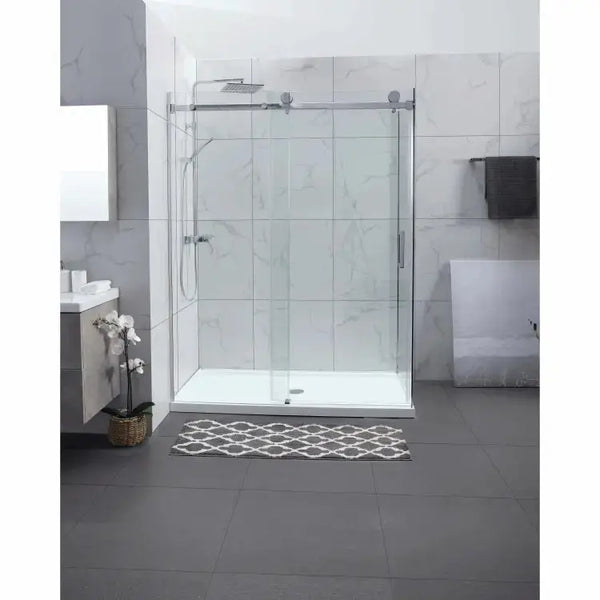 Frameless Sliding Shower Glass Door & Return 1200 x 800mm -  - #tag1# - #tag2#- #variant#