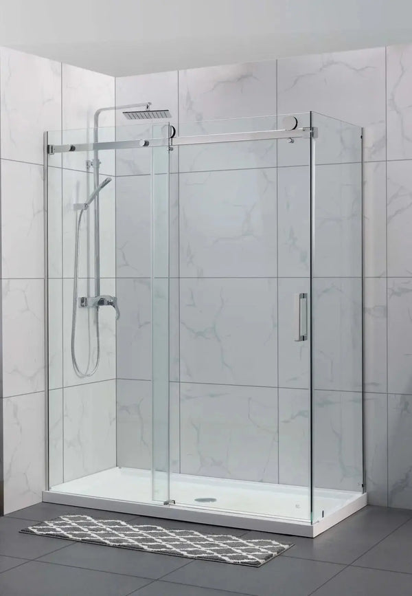 Frameless Sliding Shower Glass Door & Return 1200 x 900mm for Tiled Shower -  - #tag1# - #tag2#- #variant#
