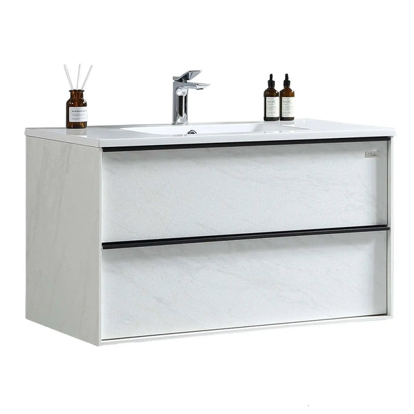 Hecate Range 900mm Wall hung Vanity with Marble Pattern -  - #tag1# - #tag2#- #variant#