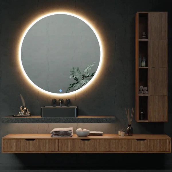 Round Titan LED Mirror With Demister 1200mm - Zenithbath