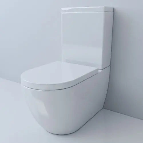 Hurricane Back to wall Tornado Flush Toilet Suite Gloss White - Zenithbath