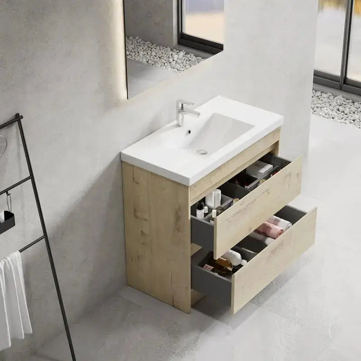 Koios Range Free Standing Vanity French Oak 750 x 460 x 850mm -  - #tag1# - #tag2#- #variant#