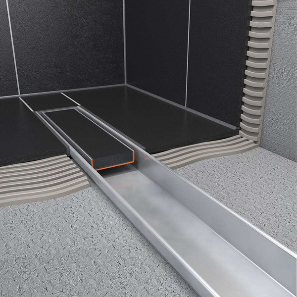 Linear Tile Insert Shower Drain Channel (800mm to 1500mm) -  - #tag1# - #tag2#- #variant#