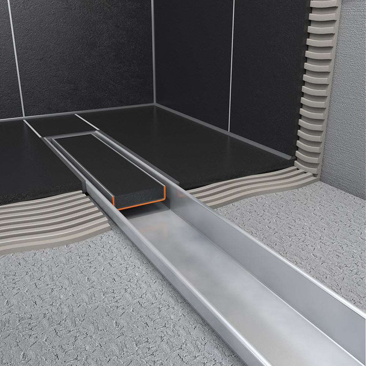 Linear Tile Insert Shower Drain Channel (800mm to 1500mm) -  - #tag1# - #tag2#- #variant#