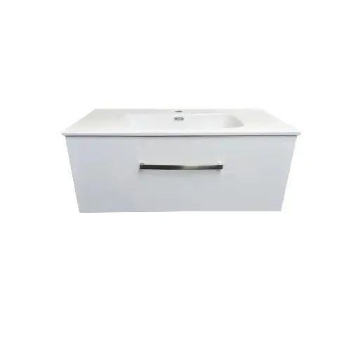 Link Range Wall Hung Vanity 900mm with 1 Drawer and Ceramic Basin -  - #tag1# - #tag2#- #variant#