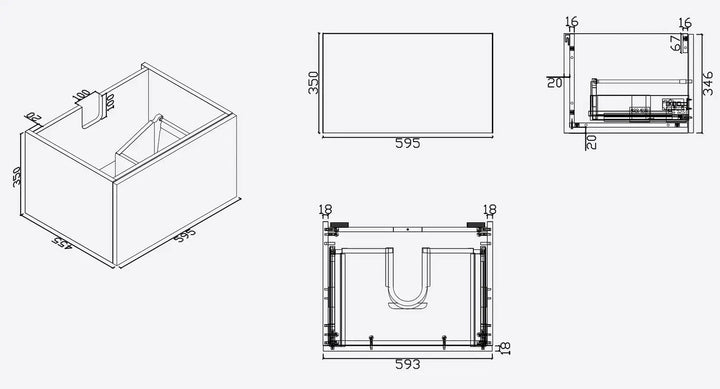 Link Range Wall Mount Double Vanity Gloss White with Stone Benchtop 1200mm -  - #tag1# - #tag2#- #variant#