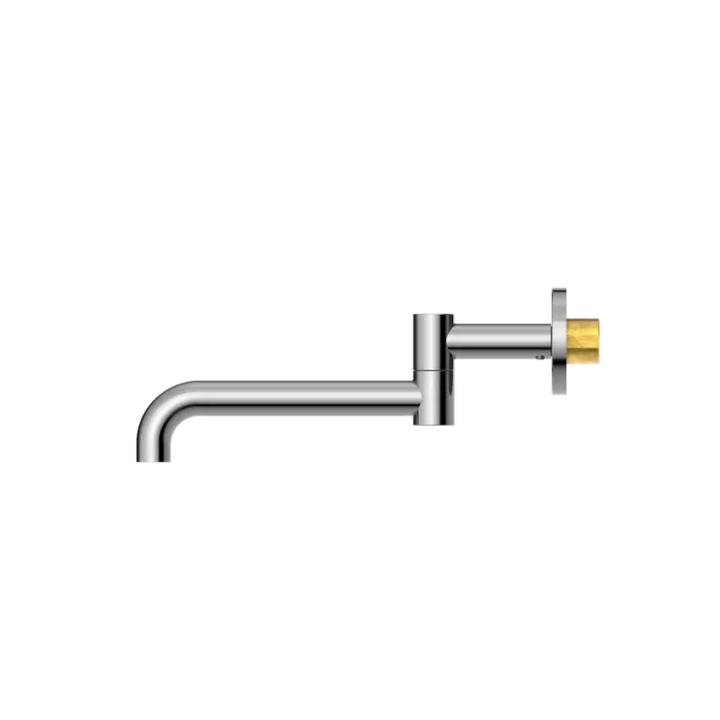 MECCA WALL MOUNTED SWIVEL BATH SPOUT ONLY 225MM CHROME / MATTE BLACK / MATTE WHITE / BRUSHED NICKEL / BRUSHED GOLD / GUN METAL / BRUSHED BRONZE -  - #tag1# - #tag2#- #variant#