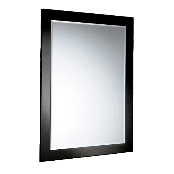 Rectangle Bathroom Mirror on Mirror with a Black Edge 1200 x 900mm - Zenithbath