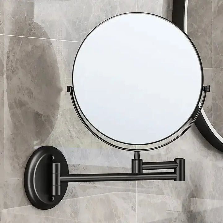 Matte Black Extendable Makeup Mirror with 5X Magnification 200mm Diameter -  - #tag1# - #tag2#- #variant#