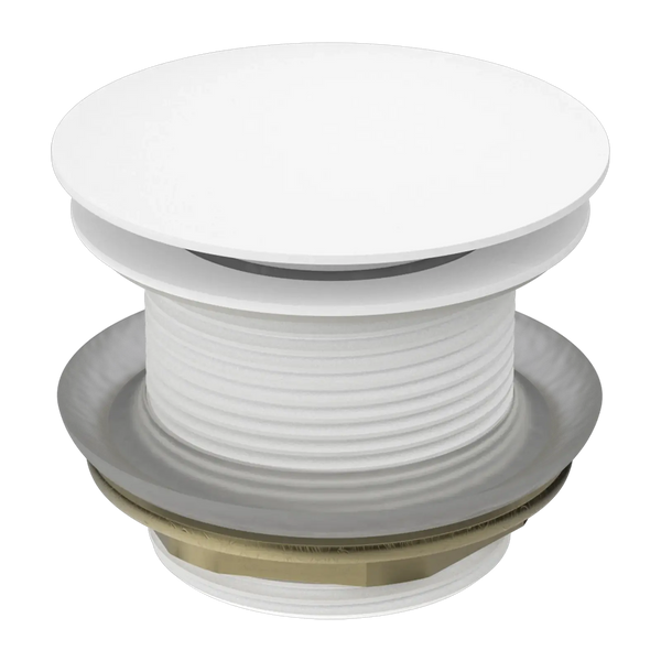 Matte White 40mm Bathtub Pop-Up Plug & Waste No Overflow -  - #tag1# - #tag2#- #variant#