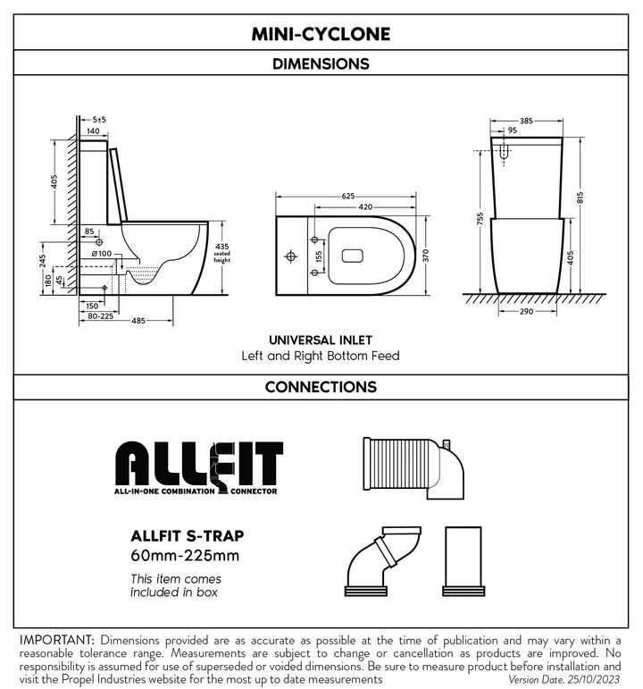 Tornado V.3 Back-to-Wall Toilet Suite in Gloss White | Powerful & Quiet Flush - Zenithbath