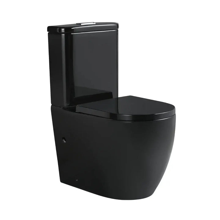 Mini Cyclone Back-to-Wall Toilet Suite in Gloss Black -  - #tag1# - #tag2#- #variant#