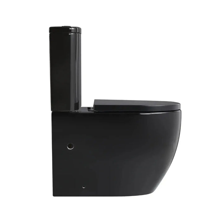 Mini Cyclone Back-to-Wall Toilet Suite in Gloss Black -  - #tag1# - #tag2#- #variant#