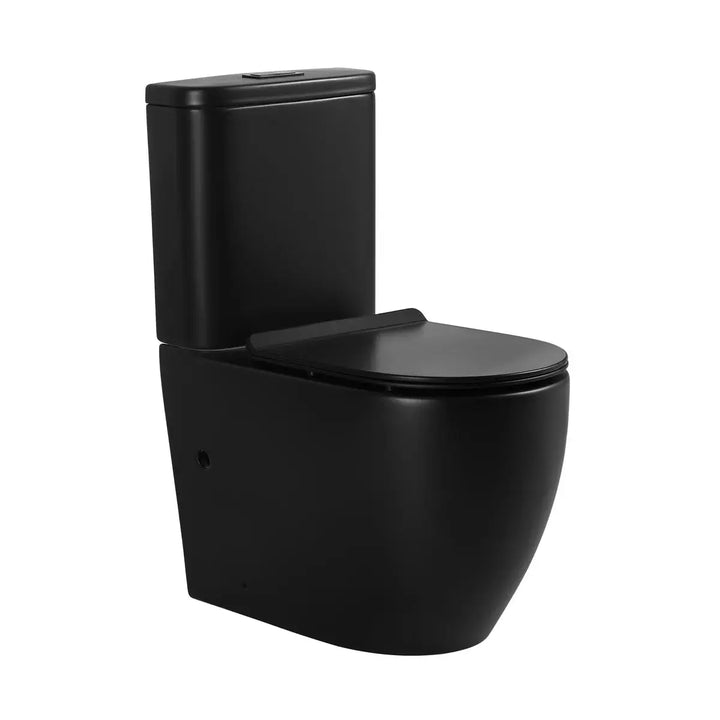 Mini Cyclone Back-to-Wall Toilet Suite in Gloss Black -  - #tag1# - #tag2#- #variant#