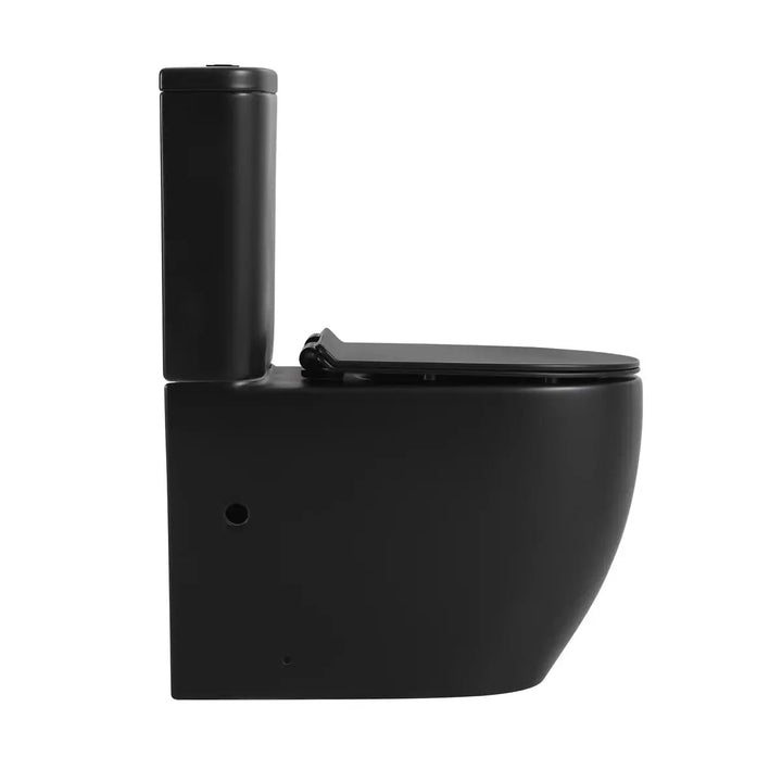 Mini Cyclone Back-to-Wall Toilet Suite in Gloss Black -  - #tag1# - #tag2#- #variant#