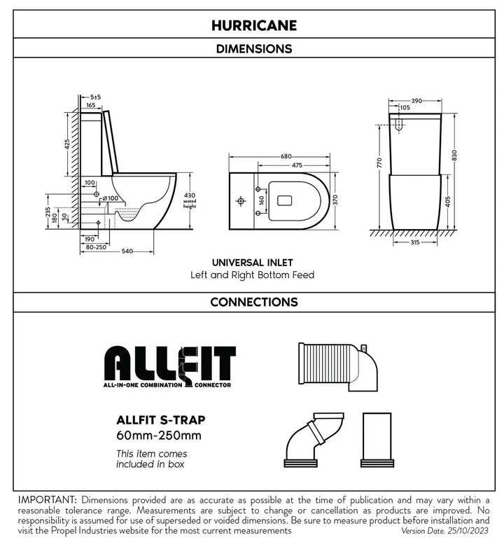 Mini Cyclone Back-to-Wall Toilet Suite in Gloss Black -  - #tag1# - #tag2#- #variant#