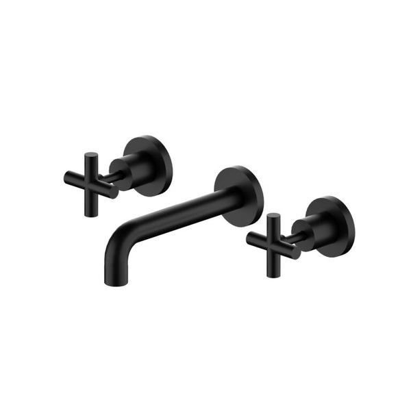 X PLUS WALL BASIN SET 180/215MM MATTE BLACK / BRUSHED GOLD (Copy) NERO X PLUS WALL BASIN SET 180/215MM MATTE BLACK / BRUSHED GOLD (Copy) Basin taps