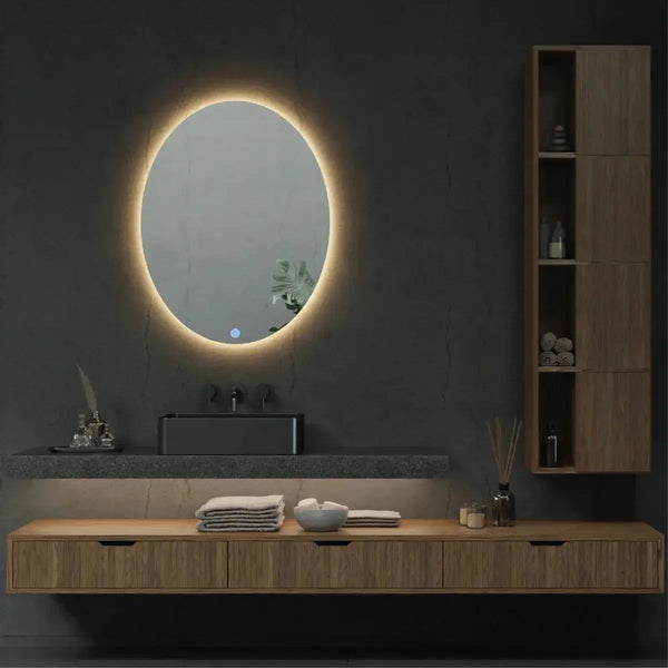 Oval Titan LED Mirror With Demister 700x900mm -  - #tag1# - #tag2#- #variant#