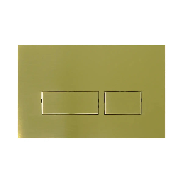 Niche Square Pneumatic Push Plate in Brushed Gold Propel Industries Niche Square Pneumatic Push Plate in Brushed Gold IN WALL CISTERN