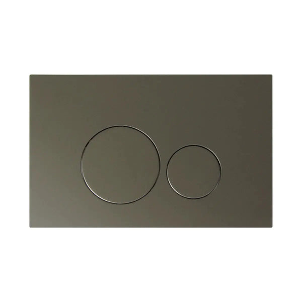 Niche Round Pneumatic Push Plate in Gunmetal Propel Industries Niche Round Pneumatic Push Plate in Gunmetal IN WALL CISTERN