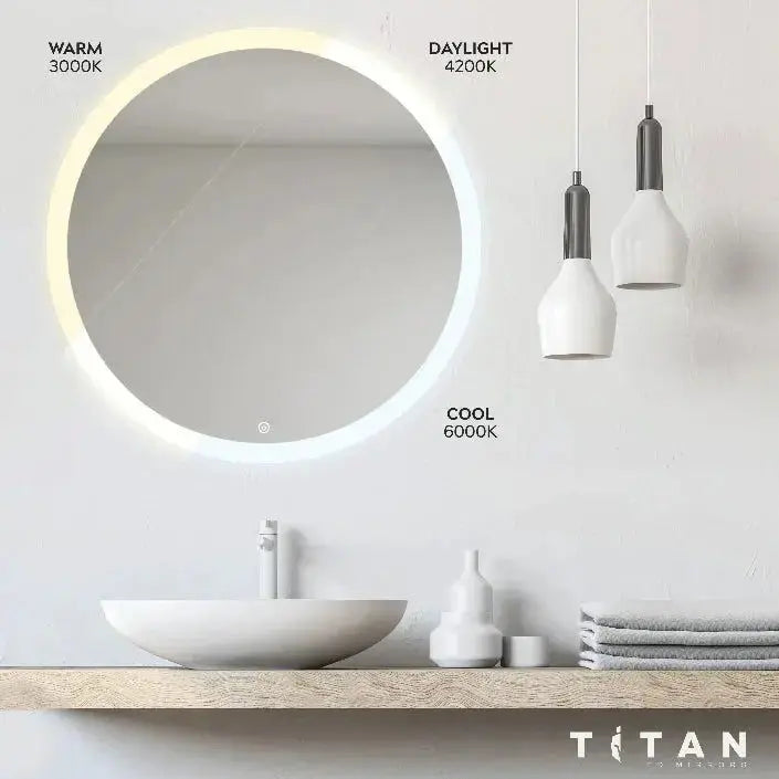Round Titan LED Mirror With Demister 1200mm -  - #tag1# - #tag2#- #variant#