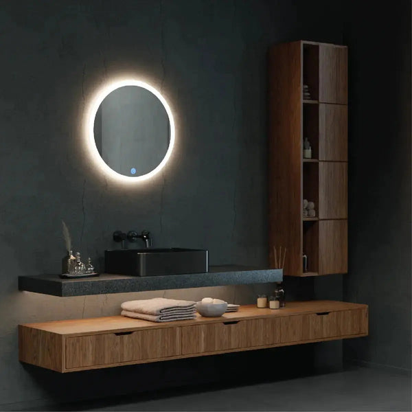 Round Titan LED Mirror With Demister 600mm -  - #tag1# - #tag2#- #variant#