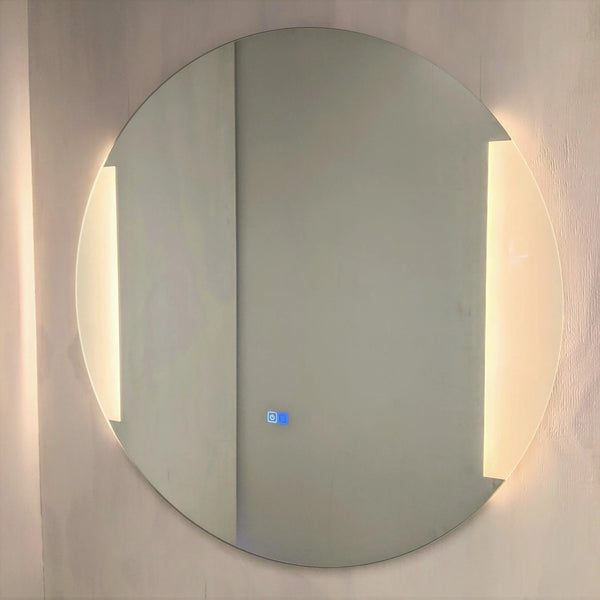 Round LED Touch Sensor Mirror with a Demister - 750mm Diameter - Zenithbath