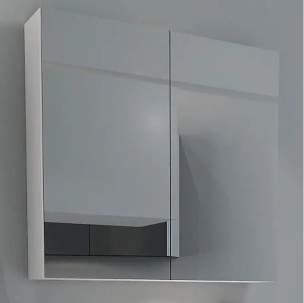 Smile Range Bathroom Mirror Cabinet White Finish 600mm - Zenithbath