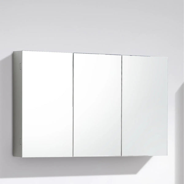 Smile Range Bathroom Mirror Cabinet White Finish 1500mm - Zenithbath