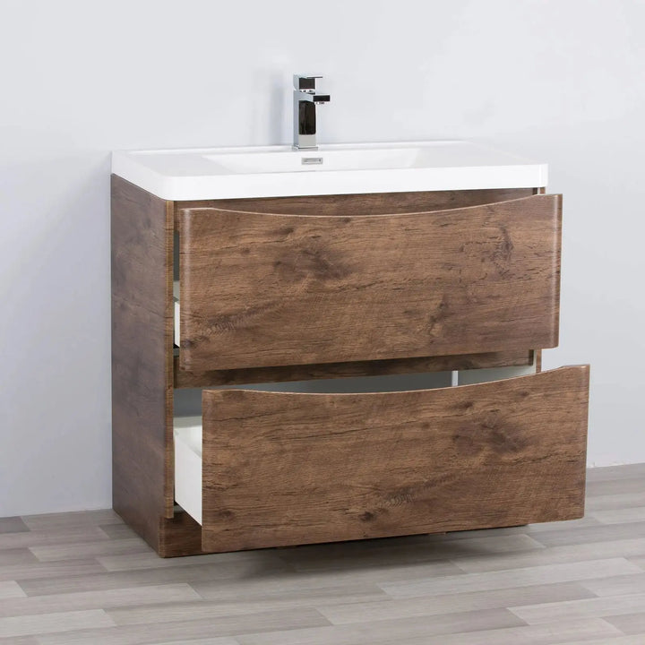 Smile Range Floor Standing Vanity Rosewood Finish 800 x 480 x 850mm -  - #tag1# - #tag2#- #variant#