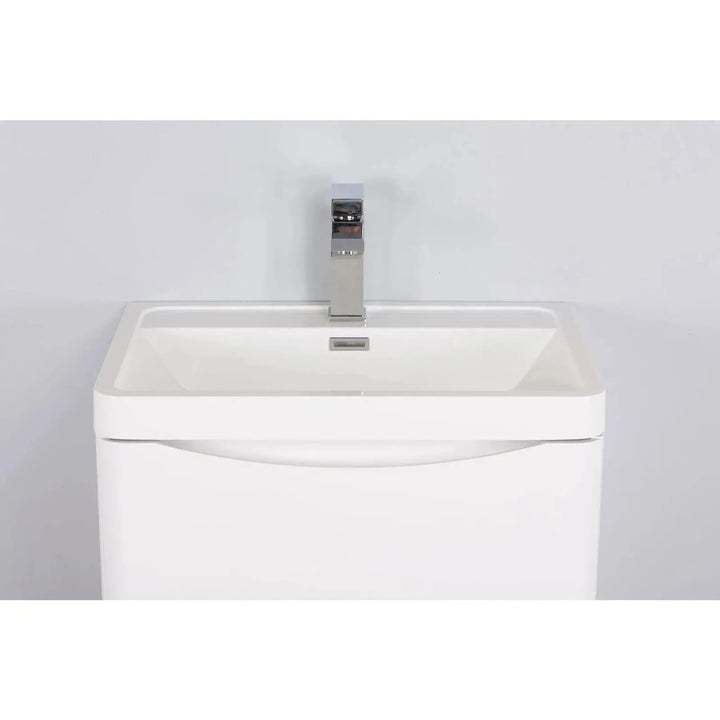 Smile Range Slimline Wall Hung Vanity Gloss White 600 x 420 x 480mm -  - #tag1# - #tag2#- #variant#