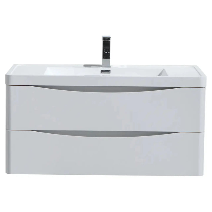 Smile Range Wall Mount Vanity Gloss White 900 x 480 x 480mm -  - #tag1# - #tag2#- #variant#
