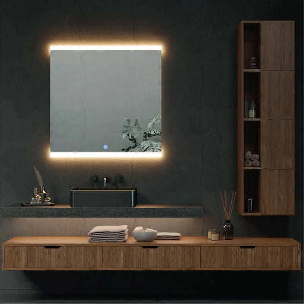 Square LED Mirror Touch Sensor with a Demister 900 x 900mm -  - #tag1# - #tag2#- #variant#