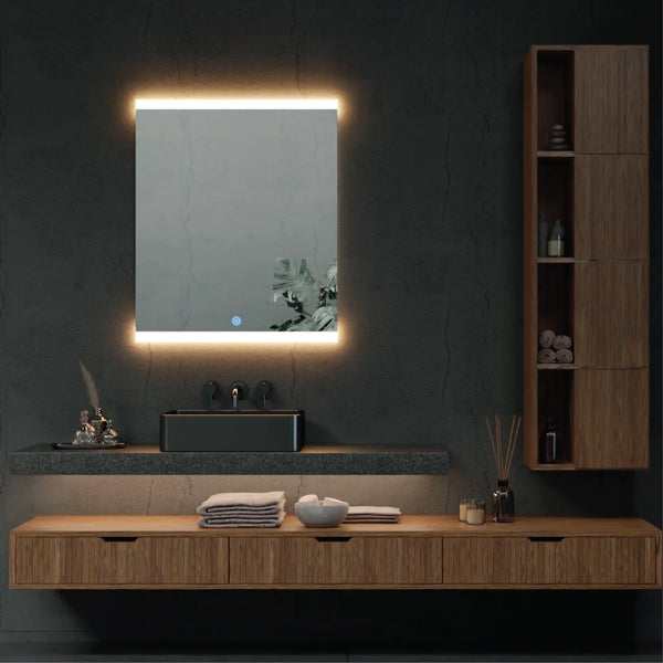 Rectangle LED Mirror Touch Sensor with a Demister 750 x 900mm - Zenithbath