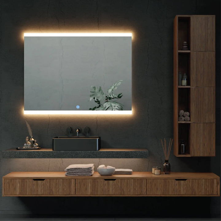 Rectangle LED Mirror Touch Sensor with a Demister 1200 x 900mm - Zenithbath