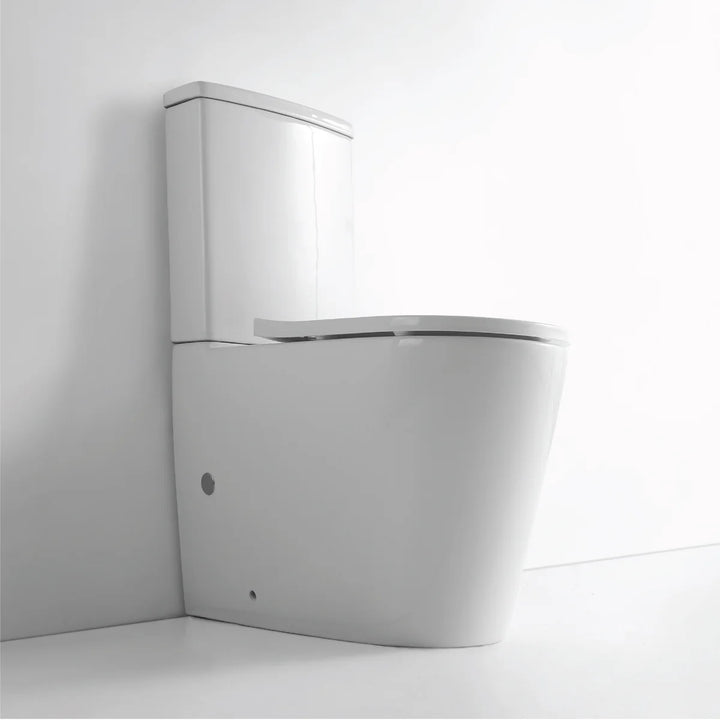 Tornado V.3 Back-to-Wall Toilet Suite in Gloss White | Powerful & Quiet Flush - Zenithbath