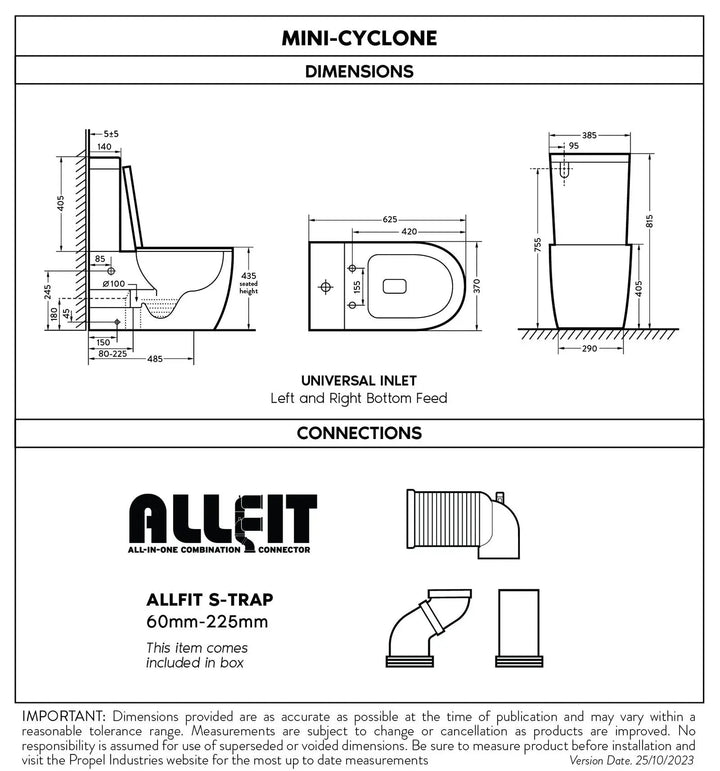 Tornado V.3 Back-to-Wall Toilet Suite in Gloss White | Powerful & Quiet Flush -  - #tag1# - #tag2#- #variant#