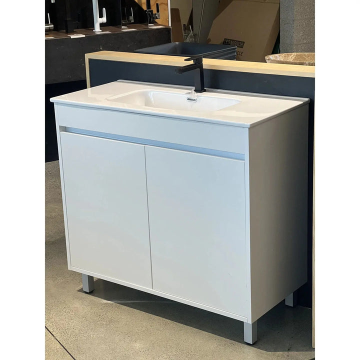 Victoria Range Floor Mounted Vanity Satin White Finish 600 x 460 x 860mm -  - #tag1# - #tag2#- #variant#