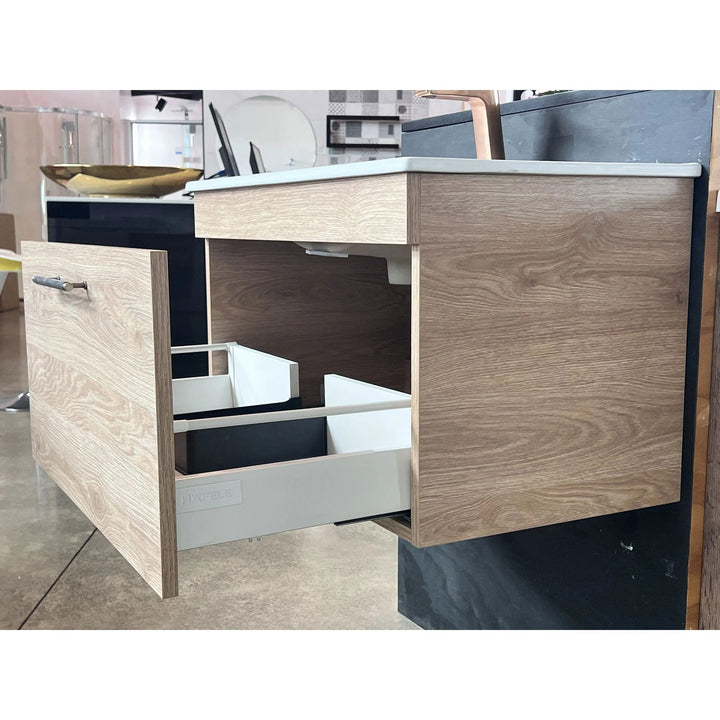Voss Range Wall Hung Vanity Rural Oak 600 x 460 x 400mm -  - #tag1# - #tag2#- #variant#