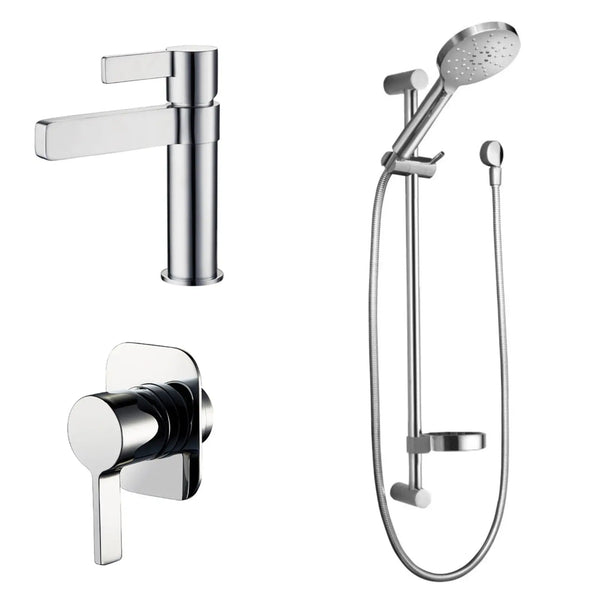 Tapware Combo (Basin Mixer, Shower Mixer & Shower Sliding Rail) - Zenithbath