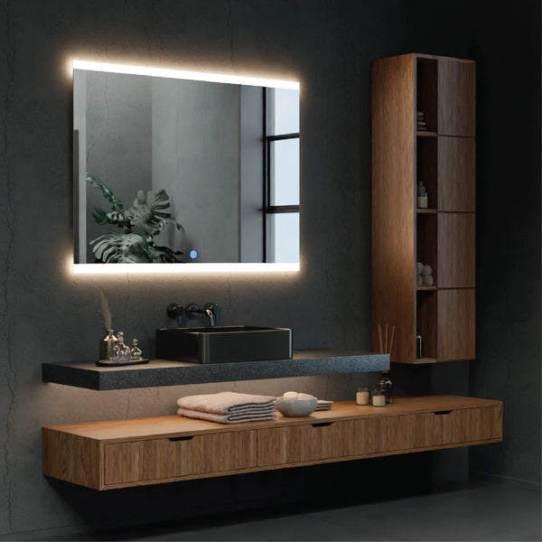 Rectangle Titan LED Mirror With Demister 1200x900mm - Zenithbath