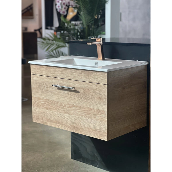 Voss Range Wall Hung Vanity Rural Oak 900 x 460 x 400mm - Zenithbath